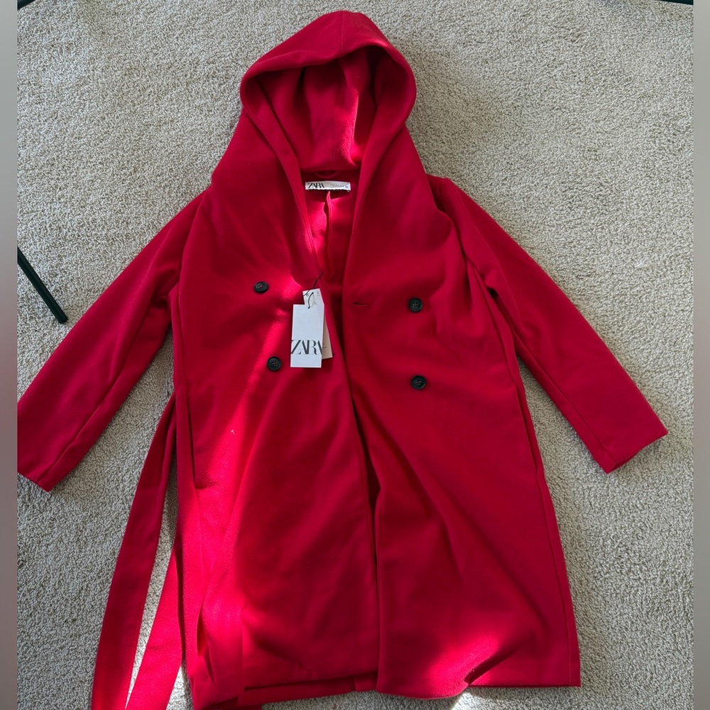 Zara red coat